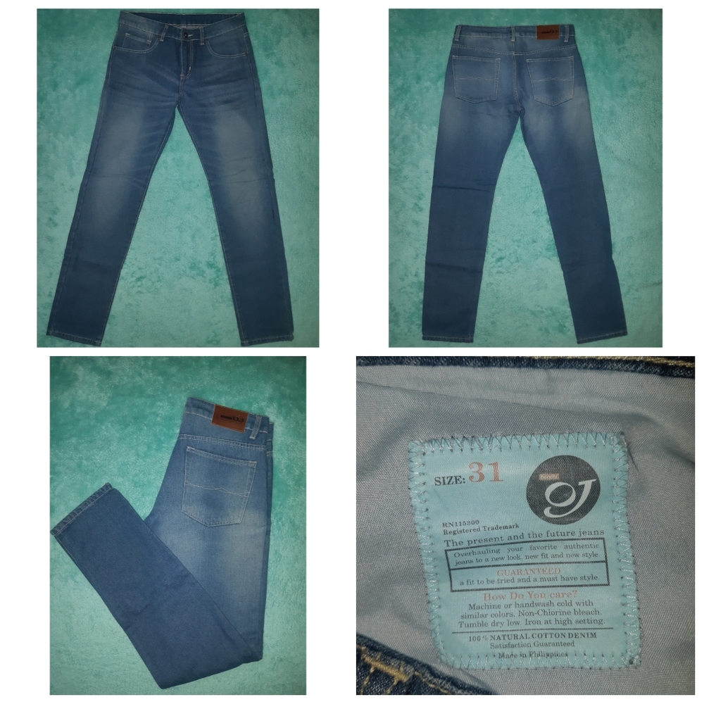 Bench/ men's fashion dark blue slim fit jeans